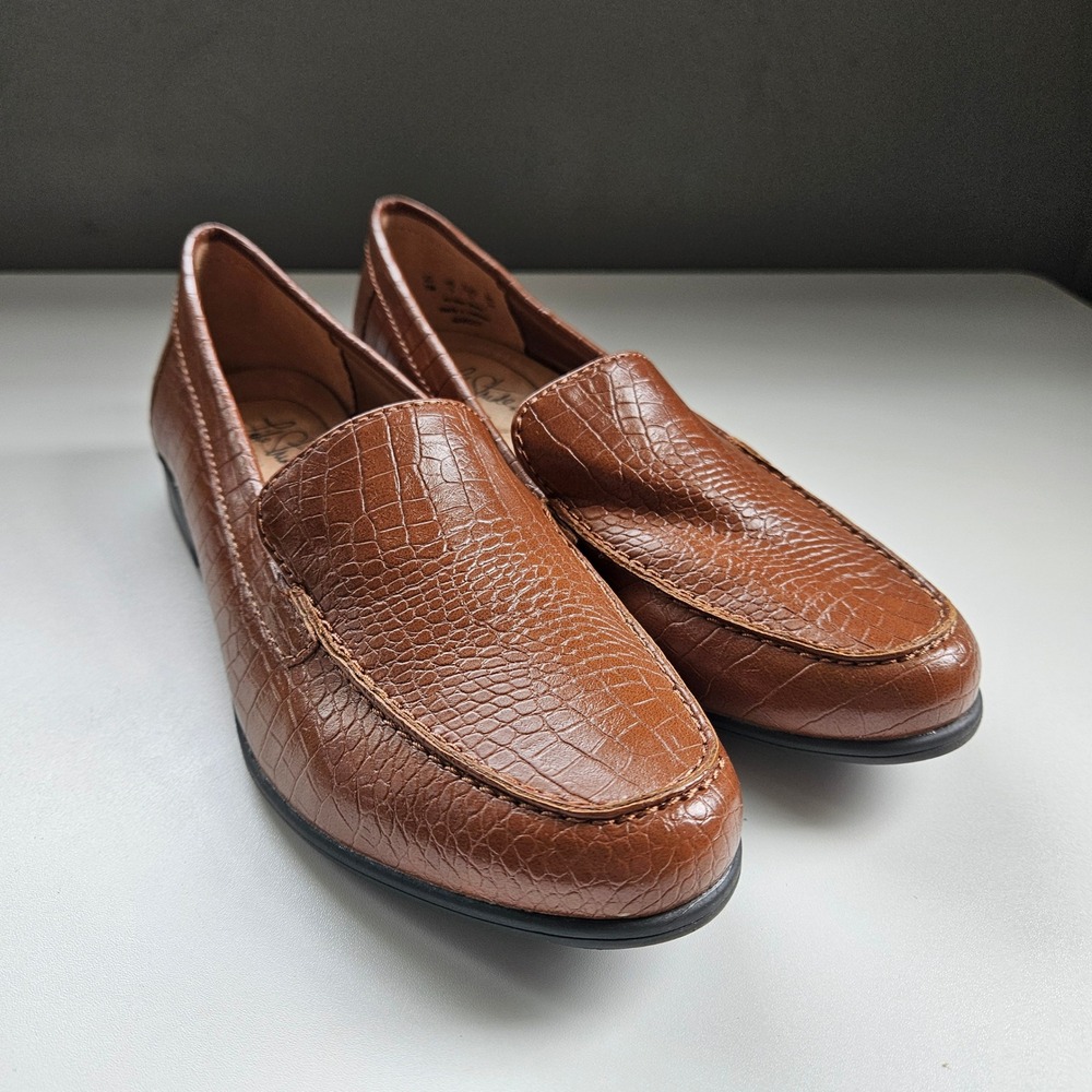 LifeStride Loafers Womens 7 Brown Almond Slip On Margot Office Business Casual